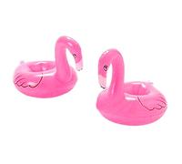 5Pcs Flamingo Floating Inflatable Drinks Beverage Beer Can Holder for Swimming Pool / Beach Party / Kids (Pink)