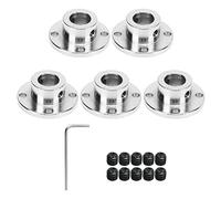 5Pcs Flange Coupling Connector, Guide Model Coupler Accessory for 11mm Shaft Axes, DIY RC Motor Parts with Set Screws and Wrench for Mechanical Transmission