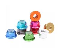 5PCS Flange Insert Self-Locking Lock Nuts Motor Screw Aluminum Alloy CW CCW For RC FPV Racing Drone M2 .5 M3 M4 M5 M6 M8(Green,M6(10pcs))