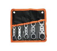 5Pcs Flexible Head Ratcheting Combination Wrench Set Small Wrench Set Double Box End for Car Repair Maintenance Royal Handle