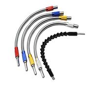 5pcs Flexible Shaft Extension Bits, High Carbon Steel Flexible Drill Bit Extension, 1/4 inch Hexagon Hex Shank Screwdriver,300MM Explore Flexible Extensions for Drills, Srewdriver