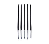 5Pcs Flexible Silicone Wax Colour Shapers for Pastels Silicone Sculpting Tools Clay Sculpting Carving Pottery Making Tool Pen with Wood Handles