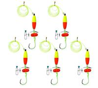 5Pcs Floater Catfishing Tackle Rigs Catfishing Equipment Fishing Bobbers Float Rigs 6/0 8/10/ Hook Fishing Hook