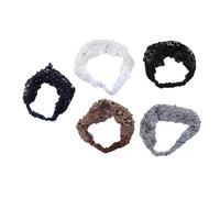 5pcs Floral Lace Elastic Headbands for Women, Wide Stretch Lace Headwrap with Pearl Trim, Elegant Hair Accessories for Weddings Parties Casual Use