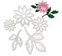 5pcs Flower and Leaf Metal Cutting Dies for Card Making and Crafts