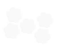5Pcs Flower Canvas Painting Board, Blank Oil Paint Panel 7.5x7.5x0.2cm | White Cotton Canvas, Wooden Frame, Smooth Textured Surface, round Edges, for Hobby Artists, Teachers and Classes