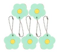 5pcs Flower Shaped PVC Key Aid for Traditional House Keys | Light Green Covers, Quick Identification and Grip, for Door Locks and Mailboxes, Easy Fit