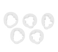 5Pcs Fluffy Fondant Cloud Cutters, Plastic Cookie Cutter Mold Different Size Biscuit Cutter Set for Baby Shower Cake Topper Decorating