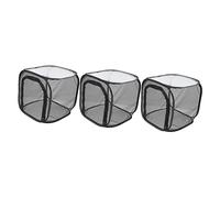 5pcs Foldable Cage House Plants Glass Containers Caterpillars Habitat Cage Mesh Cage Outdoor Habitat Breathable Observation Cage Breeding Cages Outdoor Butterflies Cage(Blackx3pcs,11.8"L x 11.8"W x 11