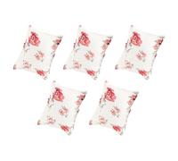 5Pcs FONGKNOX Dollhouse Pillow 1/12 Miniature Simulated Pillow Cushions Mini Furniture Decoration Tiny House Decorative Pillows for Miniature Landscapes Folwer Patterm