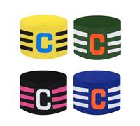 5PCS Football Captains Armbands,Adjustable Football Band Soccer Captain's Armband For Adult And Youth,Youth Football Sports Children's Big C Armband,Suitable For Youth Football (colorful)