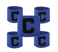 5PCS Football Captains Armbands,Adjustable Football Band Soccer Captain's Armband For Adult And Youth,Youth Football Sports Children's Big C Armband,Suitable For Youth Football, Hockey, Tennis (Blue)