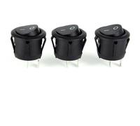 5Pcs for SPST ON-Off Round Rocker Switch with Waterproof Cover, 12V 10A for Car, Boat, Marine and Industrial Electrical Equipment