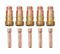 5pcs for stubby Gas Lens 17GL332 With 3/32 Collets 5pcs for stubby | Includes 5 gas lenses and 5 collets, fits WP 17 18 26 torches, improves stability, 3/32 inch size