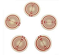 5Pcs For Tesla Five Elements Polarization Energy Discs With Multi-Frequency Oscillation, High-Purity Copper Tracks For Natural Pain Relief(Red)