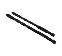 5pcs Four-Flute Eccentric Drill Bit Set, Carbide Triangle & Spiral Design for Precision Drilling in Glass, Tile, Hard Plastic, Cement, Granite(A)