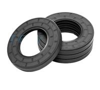5Pcs Framework Oil Seal ID 23/24/24.5/24.9mm OD 30-72mm Nitrile Butadiene Rubber Gasket Ring Cover Double Lip with Spring