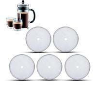 5Pcs French Press Filters, 8cm/3.1in French Press Filtering Screen Portable Reusable Coffee Strainer for 600ml Coffee Pot Maker Supplies