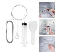 5pcs Fridge Drain Hole Remover Cleaning Brush Tool Kit, Refrigerator Dredge Outlet Pipe Blocked Ice Accretion Cleaning Set