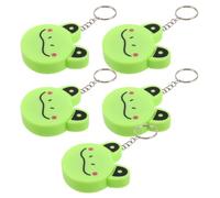 5pcs Frog Cartoon Animal Measuring Tape with Keyring, Green