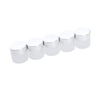 5pcs Frosted Glass Bottles for Travel Makeup Face Cream, Leakproof Empty Cosmetic Containers with Screw Lid, Compact Size for Refilling, Suitable for Eyes - 10g