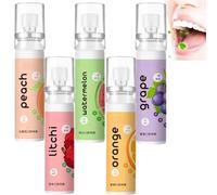 5PCS Fruit Oral Breath Spray,Natural Breath Freshener Spray,Bad Breath Treatment for Adults,Portable Breath Oral Odor Care Spray,Mouthwash for Bad Breath,Fresh Breath Spray,Breath Freshening Sprays