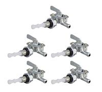 5Pcs Fuel Tank Shut Off Valve Kit M10 X 1.25 Male Thread for Gasoline Engine Accessories, Rotates 90 Degrees to Turn On and Off