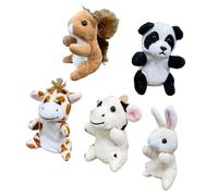 5PCS Fun Animal Theme Finger Puppet Plush Toy for Toddler Creative Storytelling Game and Imaginative Play Development Cartoon Animal Finger Puppet