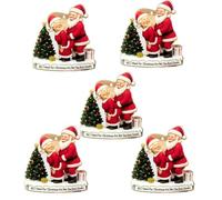 5pcs Funny Christmas Ornaments 2025, Growing Old Together with Santa and Mrs. Ornament, Elephant Claus Christmas Gifts White