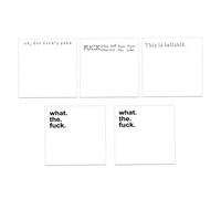 5Pcs Funny Sticky Notes, Sticky Notepad White Sarcastic Self Adhesive Notepads, Novelty Memo Pads Note for Office Coworker Friends Vulgarity Gifts Employee Appreciation Supplies