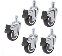 5pcs Furniture Casters Office Chair Castor Wheels with Brakes 38/50mm Furniture Caster Replacement Swivel Castor 2inch Casters Capacity 150kg