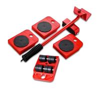 5PCS Furniture Movers Heavy Duty Lifter Tools Sliders Wheels Roller Set with Crowbar 150 KG Capacity for Furniture,Refrigerator, Sofa, Cabinet