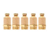 5Pcs G1/2 Pneumatic Muffler Throttle Brass Long Head Industrial Components