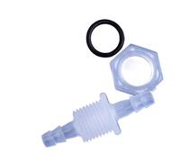 5Pcs G1/4'' Thread PP Pagoda Hex Nut O-Ring Direct Connectors Aquarium Tank Air Pump Adapter Go Through Plate Hose Joints(2.4-G1I4-2.4 O-Ring,50 Pieces)