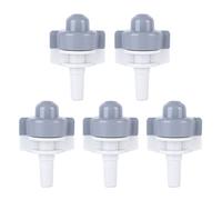 5Pcs Garden Water Spray Nozzles Heavy Duty Plastic Irrigation Atomizing Misters Fine Mist Sprayers for Lawn Greenhouse Cooling Humidification 6mm Inlet 33mm Length Gray Color
