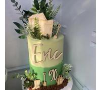 5PCS Gardening Theme Cake Topper,Gardening Tool/Meat lover/Spring Theme Boy Girl Birthday Party Happy Birthday/Anniversary Party Selection Cake Decoration for Retirement Golden Birthday