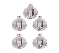 5Pcs Gas Stove Knob Cover Control Dial Knobs Stainless Steel for DG64-00472A DG64-00473A