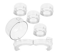 5pcs Gas Stove Knob Safety Covers Plastic Protectors | Waterproof Anti-oil Design, Hole Dia 4.4cm, Easy to Install for Oven Knob Use