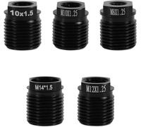 5Pcs Gear Shift Knob Adapter Kit, Aluminum Alloy Universal Shifter Knob Thread A