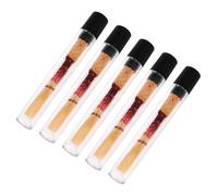 5Pcs German Style Oboe Reeds, Medium Hardness Double Reed Set for German System Oboe - Professional Cane Reeds with Metal Tubes & Cloth Protectors (82x11.5mm)