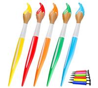 5pcs Giant Inflatable Paint Brushes with Mini Pump(Random Colors),Paint Brush Balloons for Kids, Classroom, Birthday Party,Art Party Decorations,5 Vibrant Colors