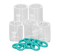 5Pcs Glass Cup 10Pcs O Ring Welding Glass Cup Set, Welding Torch Glass Set, Tig Welding Glass Cup Kit with Storage Boxes, Replacement for WP 9 20 25 17 18 26 Argon Arc Welding Gun