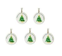 5pcs Glass Friendship Ornament, True Friendship Glass Ornament, Merry Hanging Tree Friend-ship Christmas Ornaments,