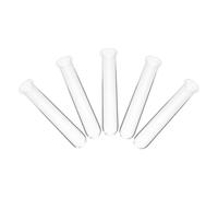 5pcs Glass Hydroponic Test Tube Vase for Cuttings and Single Stems | 4.4 X 1.4 Inch Size, round Bottom Rim, Decorative Shelf and Office Display, Easy to Clean