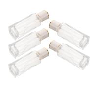 5pcs Glass Perfume Refill Bottle 30ml 1oz White Cap Travel Atomizer