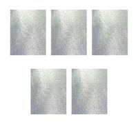 5Pcs Glitter Faux Leather Sheets A4 Sliver PU Leather Sheets,Leather Fabric for Crafts