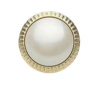 5Pcs Gold Edge Beige Metal Buttons 11mm-25mm (White, 25 mm 5Pcs)