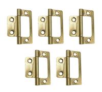 5Pcs Gold Flush Hinges,2 Inch Iron Door Hinges for Drawer Cabinet Internal Door