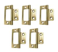 5Pcs Gold Flush Hinges 2inches Entry Door Hinges for Cabinet,Drawer Internal Door