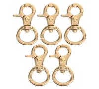 5pcs Golden Brass Swivel Lobster Claw Clasps for Bags and Keys DIY